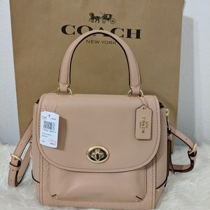 coach leather bleecker backpack